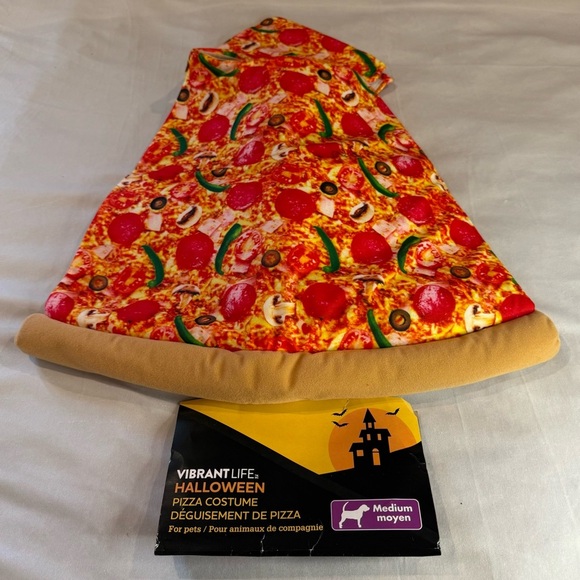 Vibrant Life Pizza Dog Halloween Costume, Size M - Picture 2 of 12
